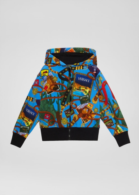 Versace Rodeo Kids Print Hoodie Pojke - 684932PUD